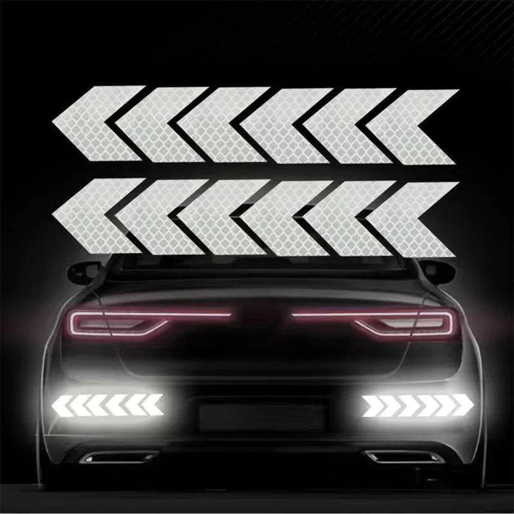 Reflective Safety Tape Stickers – Car & Motorcycle 10-Pc Set