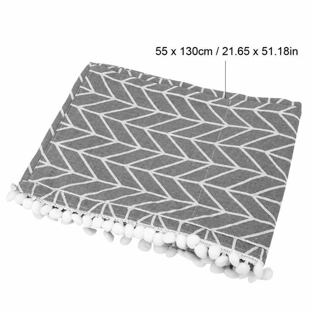 Cotton Linen Dustproof Appliance Cover – Gray & White Plaid