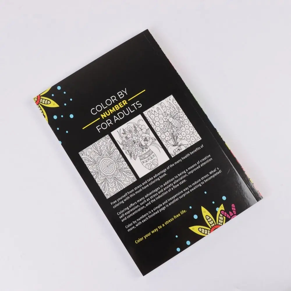 80-Page Color By Number Coloring Book for Adults – A5