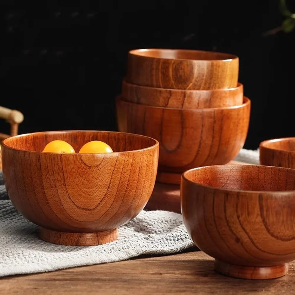 Japanese Handmade Wooden Bowl – Soup, Salad & Kitchen