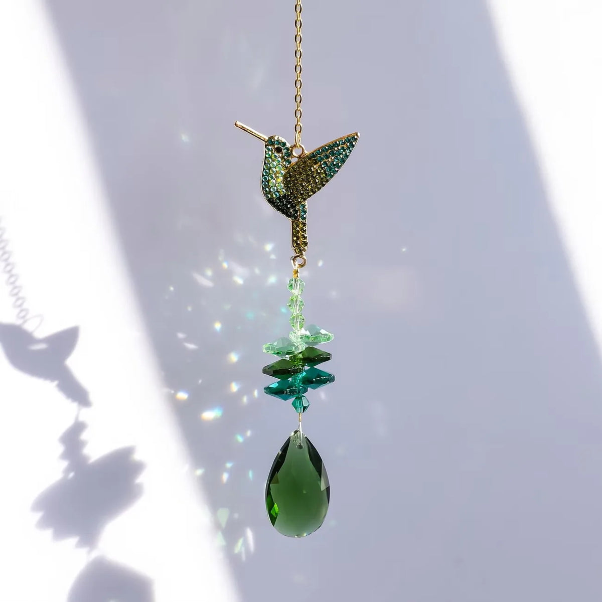 Hummingbird Crystal Suncatcher – Prism Window & Garden Decor