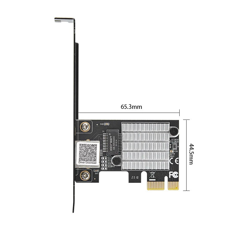 2.5G PCIe Network Card RTL8125 RJ45 Ethernet Adapter