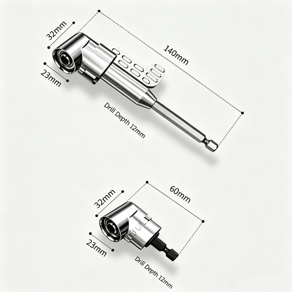 105° Right Angle Drill Bit Adapter | 1/4" Hex Shank