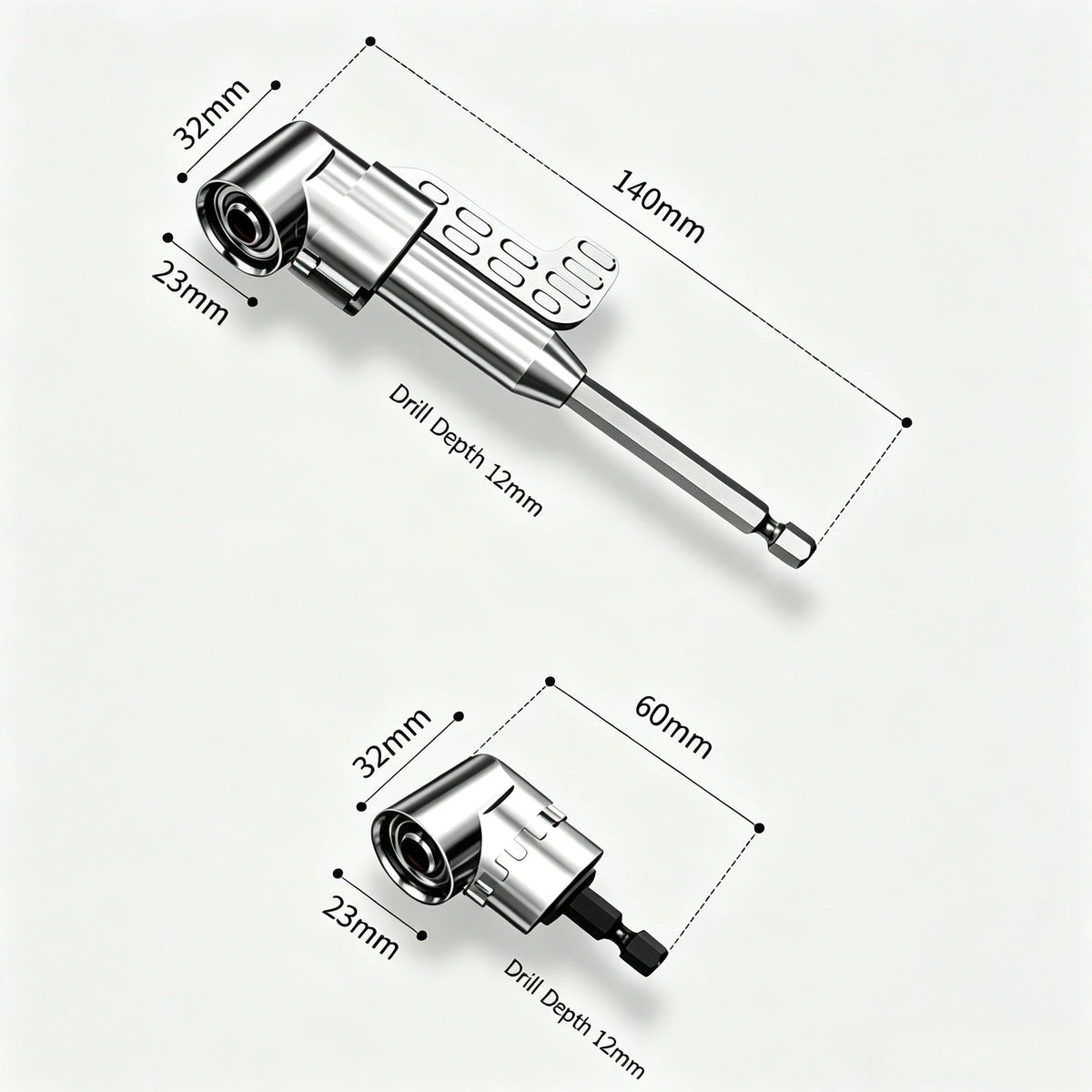 105° Right Angle Drill Bit Adapter | 1/4" Hex Shank