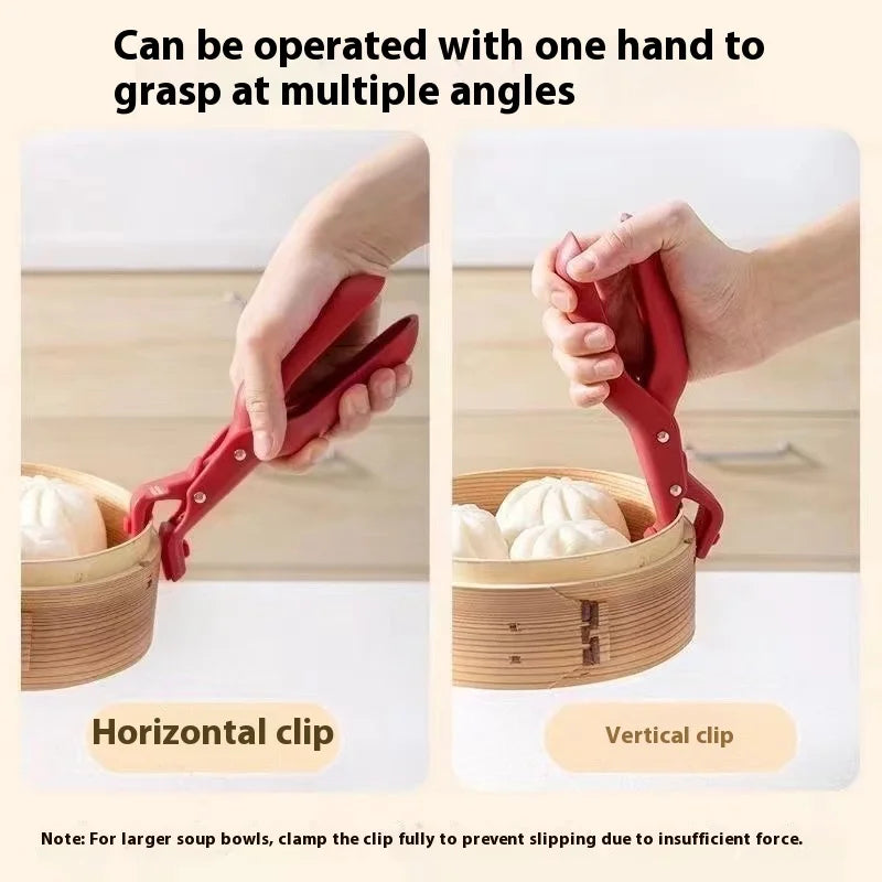 Silicone Anti-Scald Kitchen Clip | One-Hand Bowl & Plate Lifter
