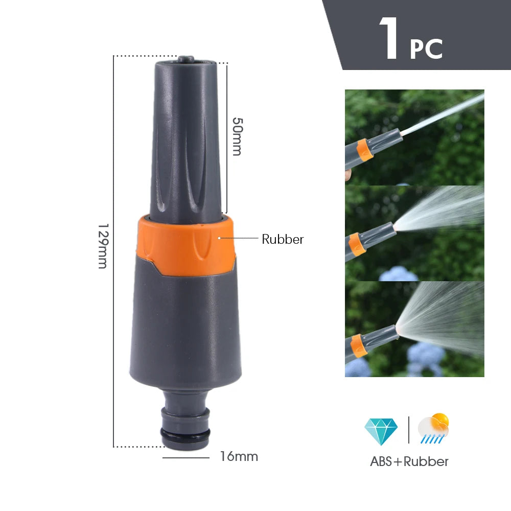 Quick Connect Garden Hose Nozzle Set 3/8" 1/2" 3/4"
