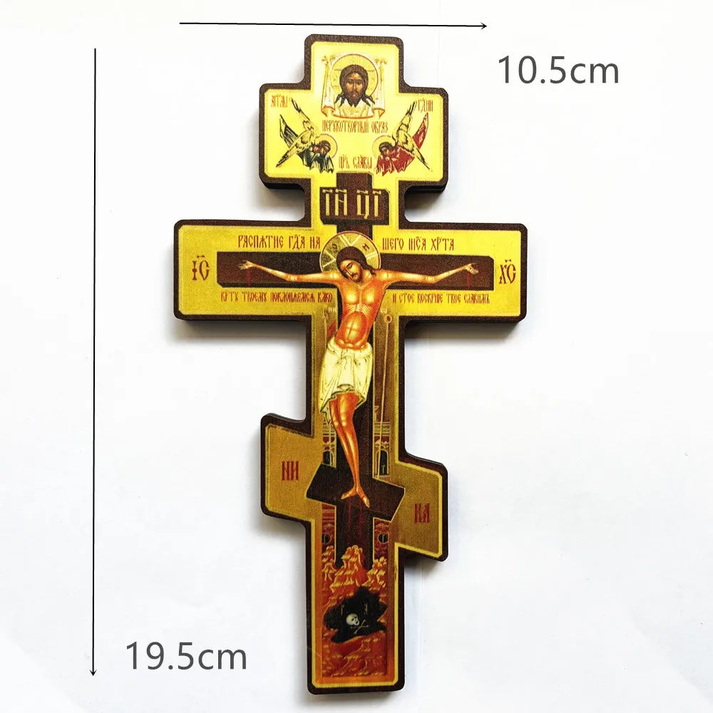 Orthodox Wooden Wall Cross – Catholic & Christian Religious Décor