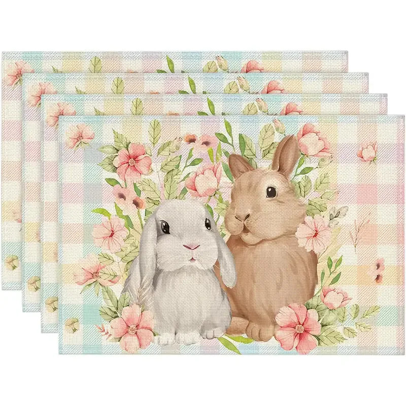 Easter Linen Placemat – Bunny & Egg Spring Table Mat