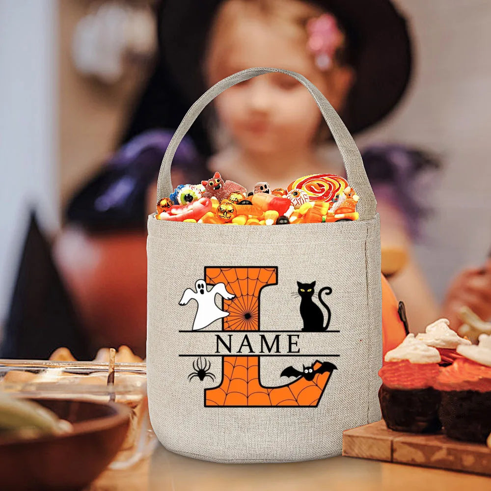 Personalised Halloween Trick or Treat Bag – Kids Candy Tote