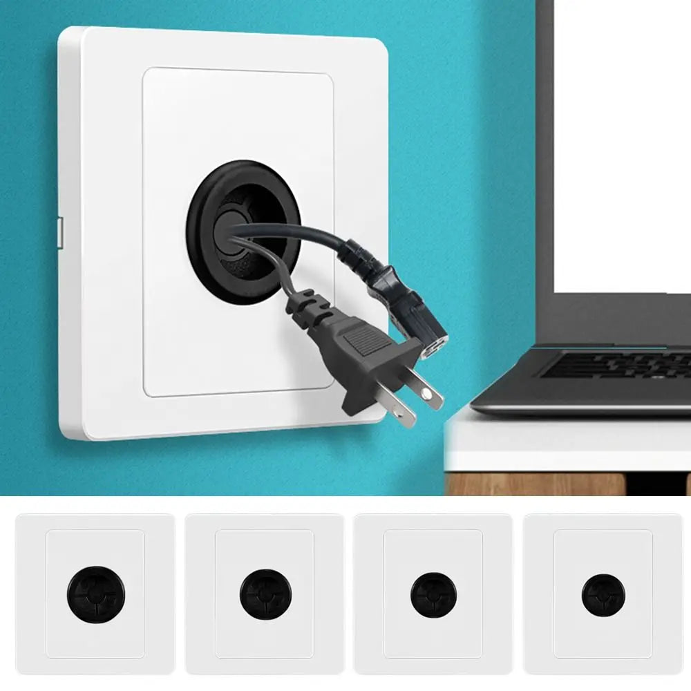 86-Type Wall Blank Panel with Rubber Pad & Cable Outlet Hole