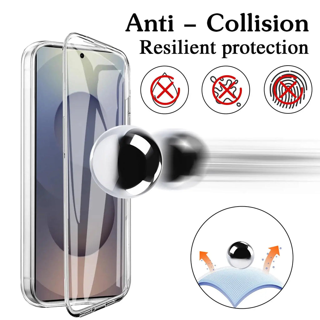 Samsung Galaxy S26 Clear Full Body Case – 360° PC+PET Cover