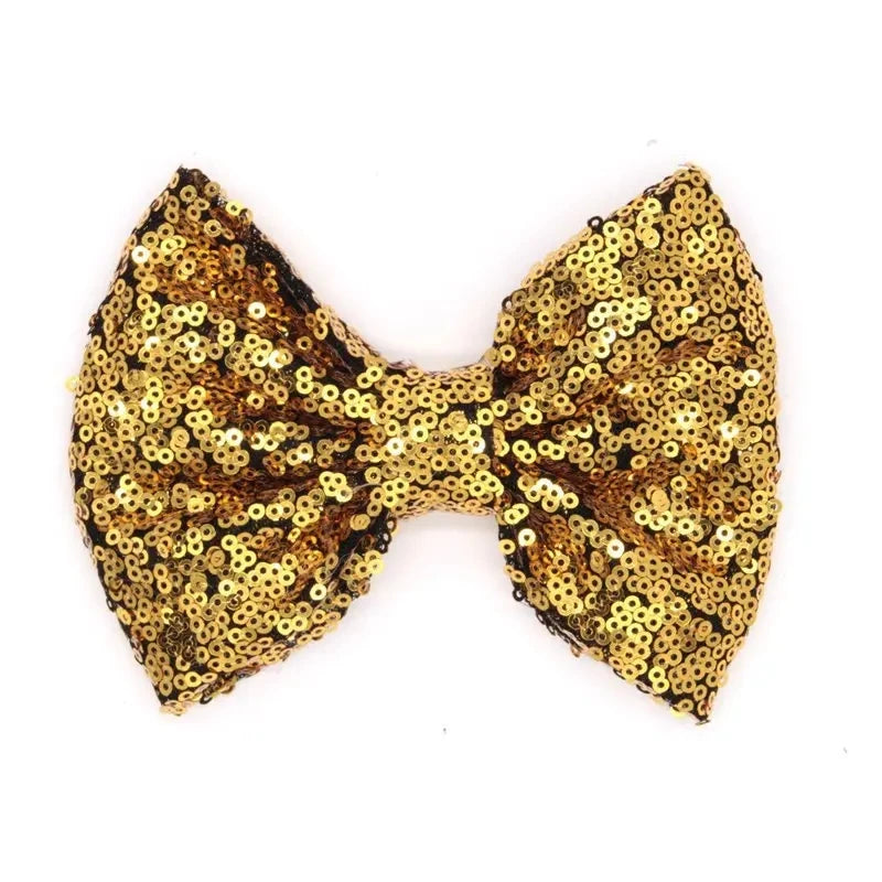 5-Pack Glitter Sequin Hair Bows – DIY Girls Hair Accessories