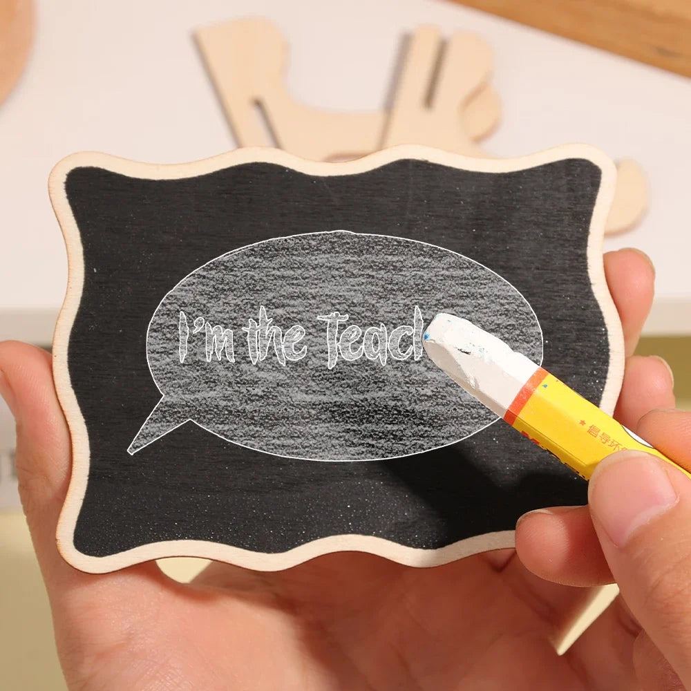 Mini Wooden Chalkboard Signs – DIY Party & Home Decor (1–10 Pcs)