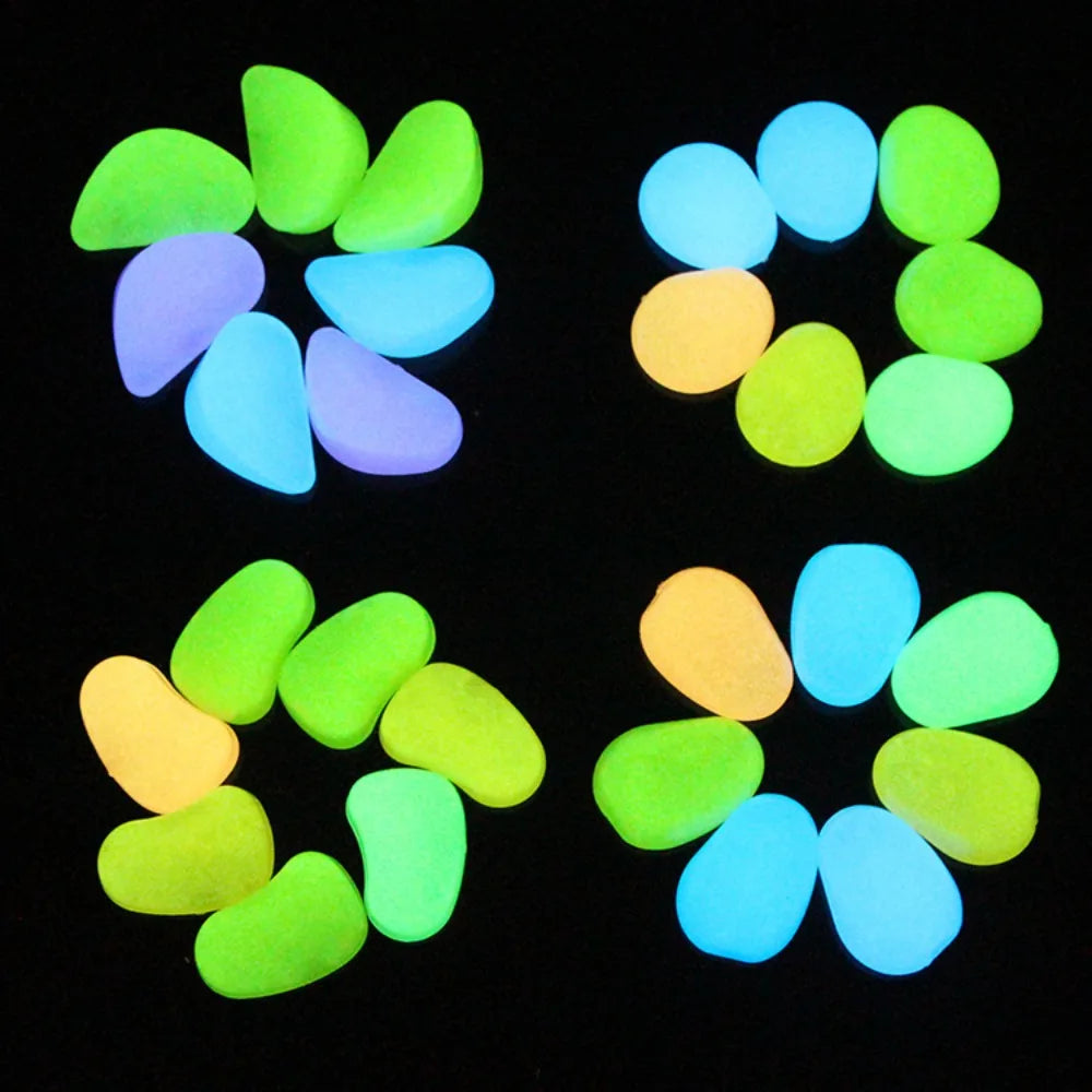 10-Pack Glow in the Dark Pebbles – Garden, Aquarium & DIY Décor