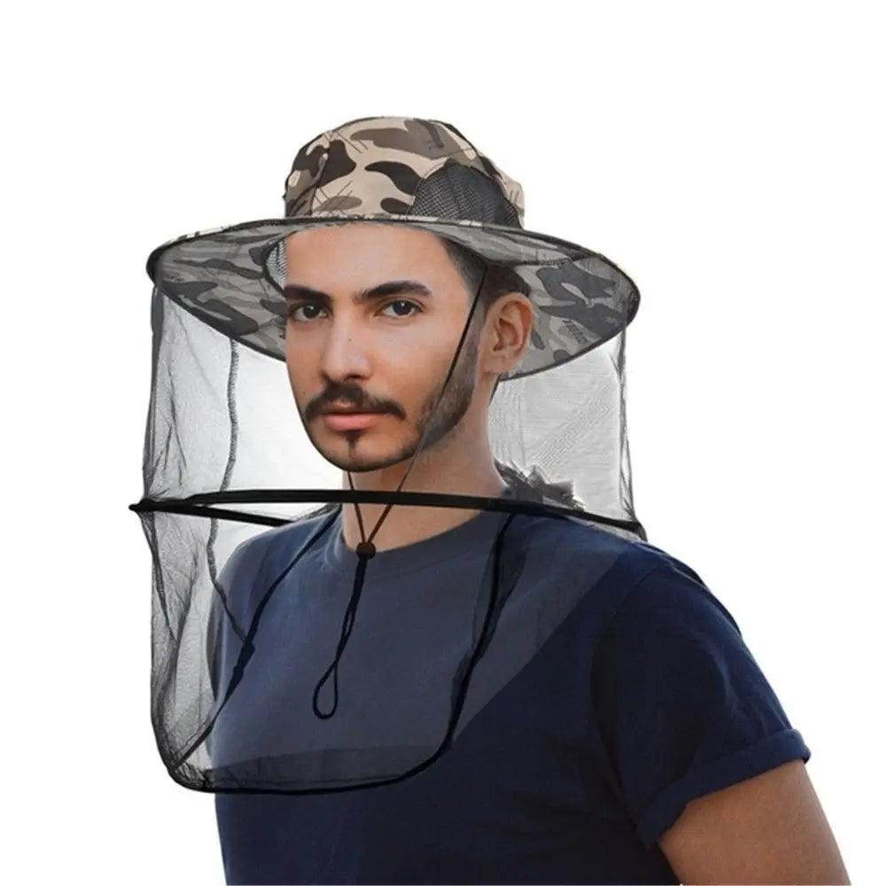 Foldable Mosquito Net Hat – Insect & Sun Protection Cap