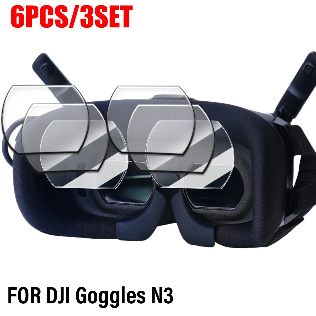 Tempered Glass Screen Protector for DJI N3 Goggles – Full Cover