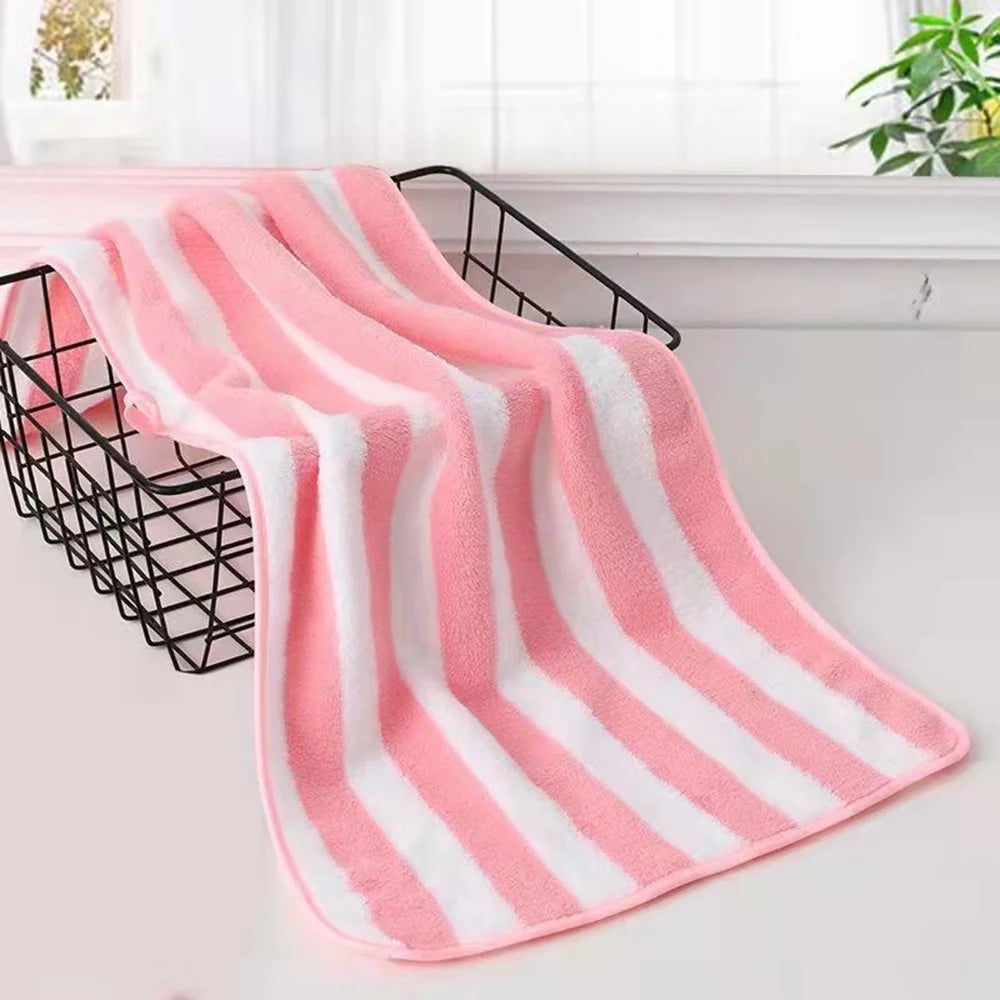 Striped Microfiber Hand & Bath Towel – Soft Quick-Dry 35×75cm