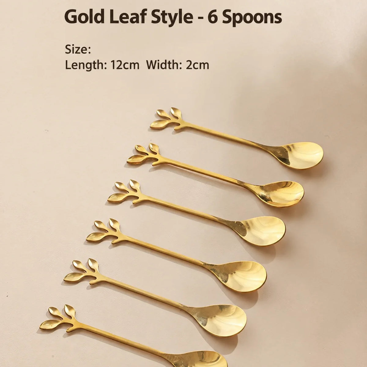 Gold Tone Fruit & Dessert Fork Set with Decorative Holder