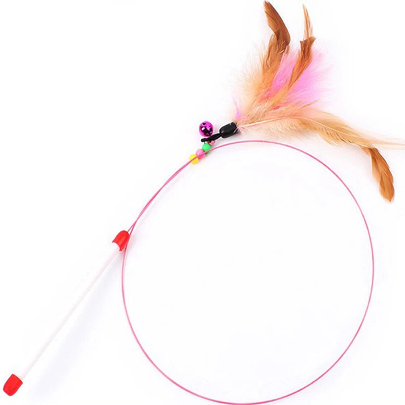 Cat Teaser Wand Set – Feather & Bell Interactive Cat Toy