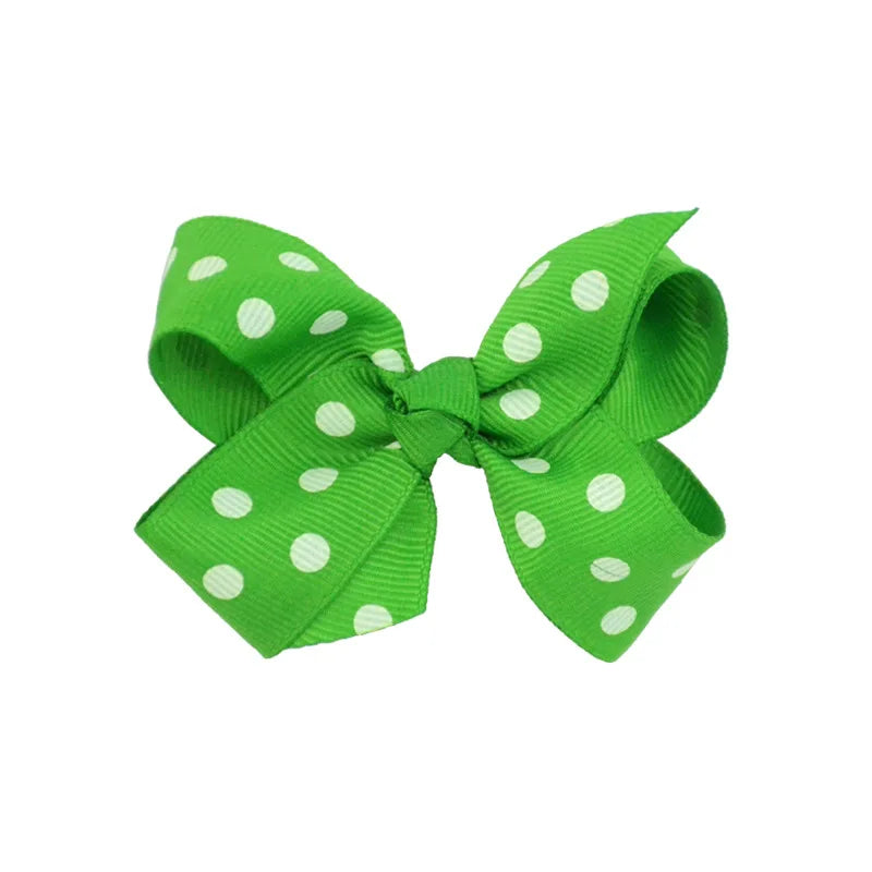 12-Pack Handmade Grosgrain Ribbon Bow Hair Clips for Girls