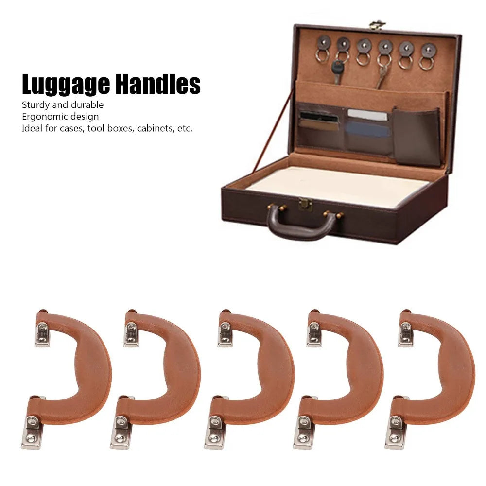 Vintage Trunk Luggage Handles 5-Set | Retro Replacement Pulls