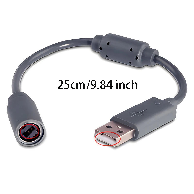 Xbox 360 Controller USB Breakaway Cable Splitter Adapter