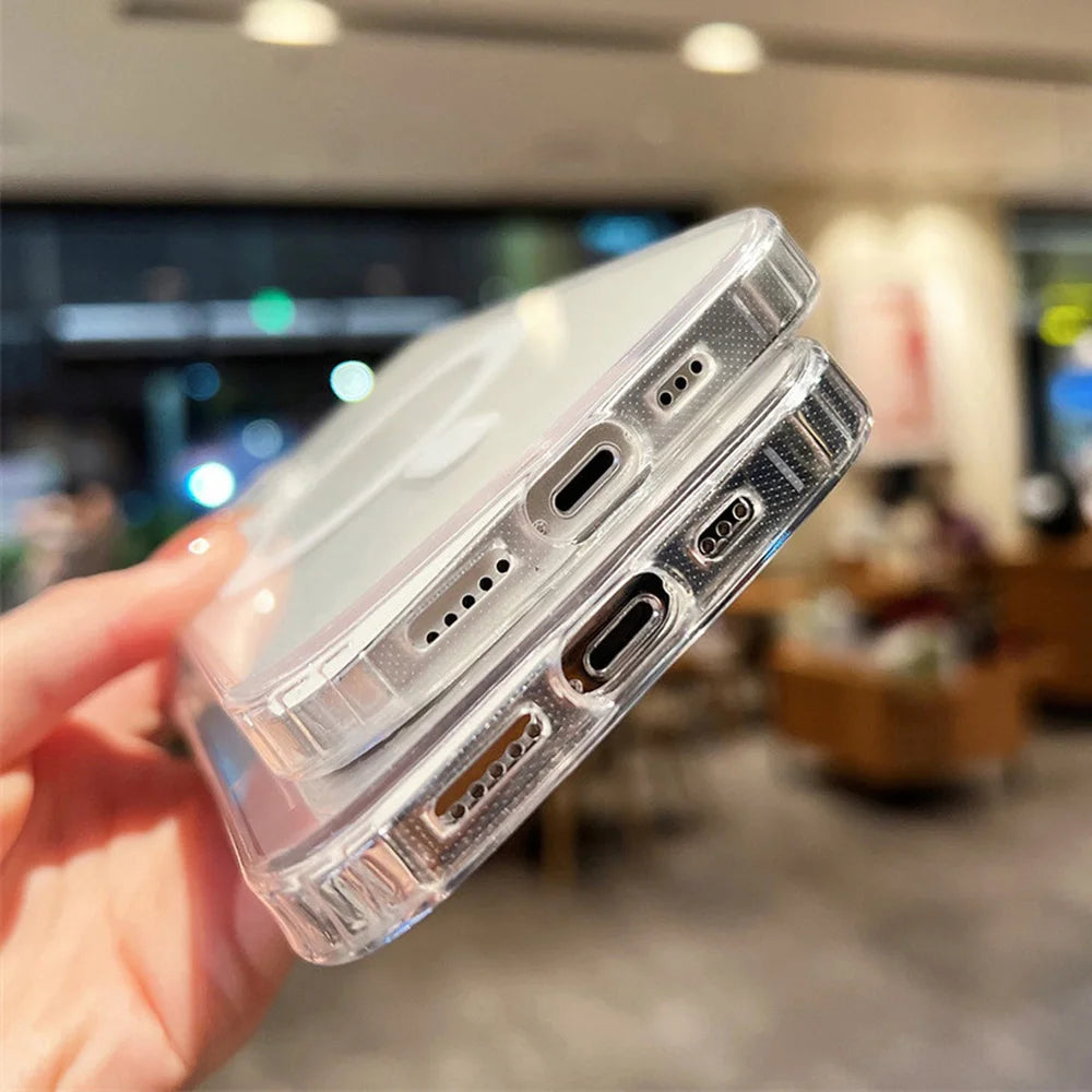 MagSafe Clear iPhone Case – Ultra Thin Magnetic Shockproof Cover