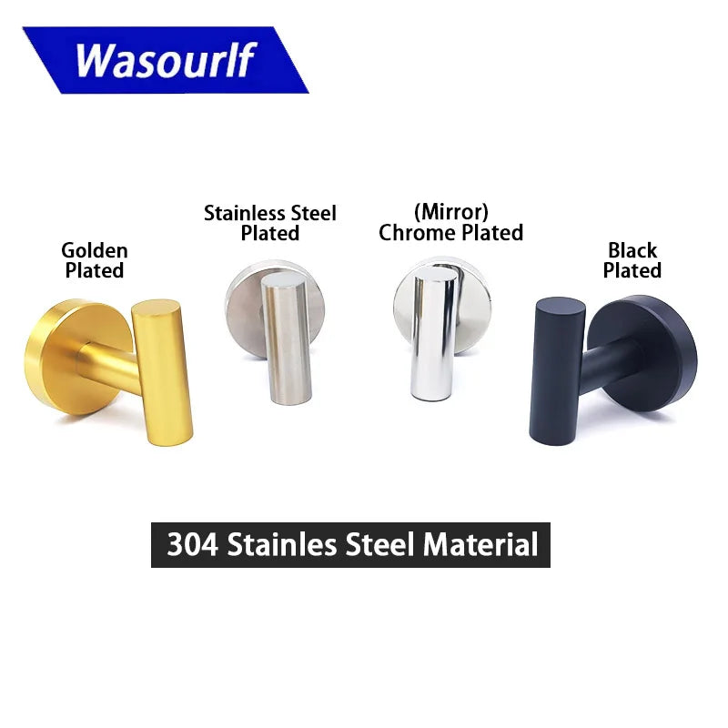 304 Stainless Steel Bathroom Wall Hook | Towel & Robe Holder