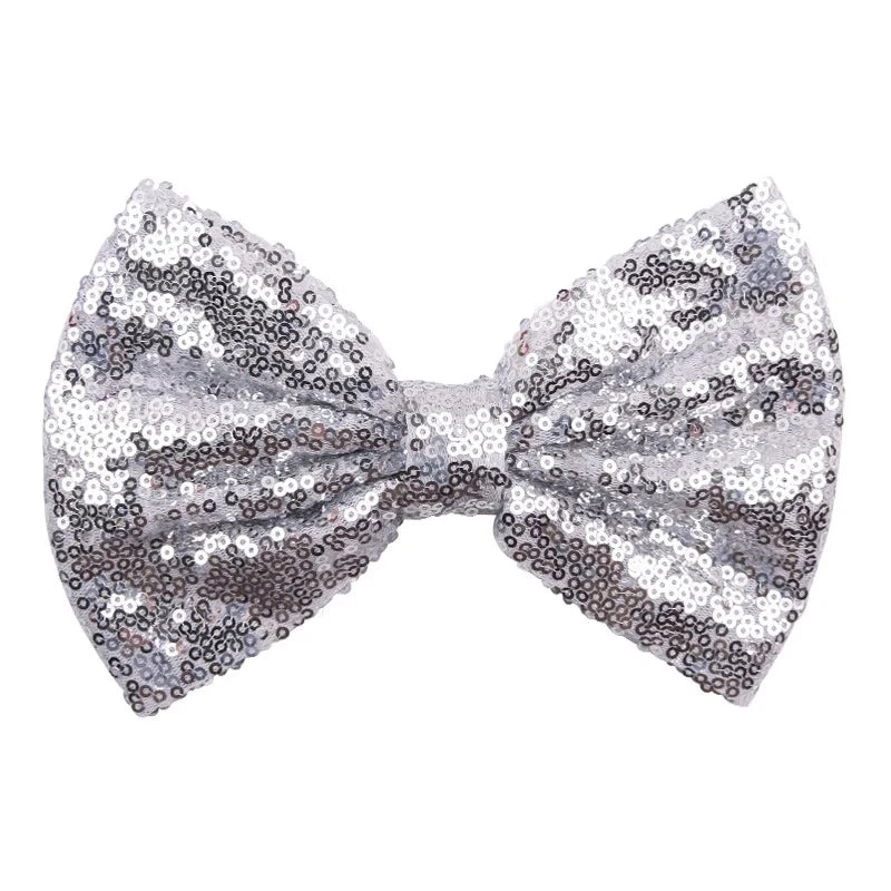 5-Pack Glitter Sequin Hair Bows – DIY Girls Hair Accessories