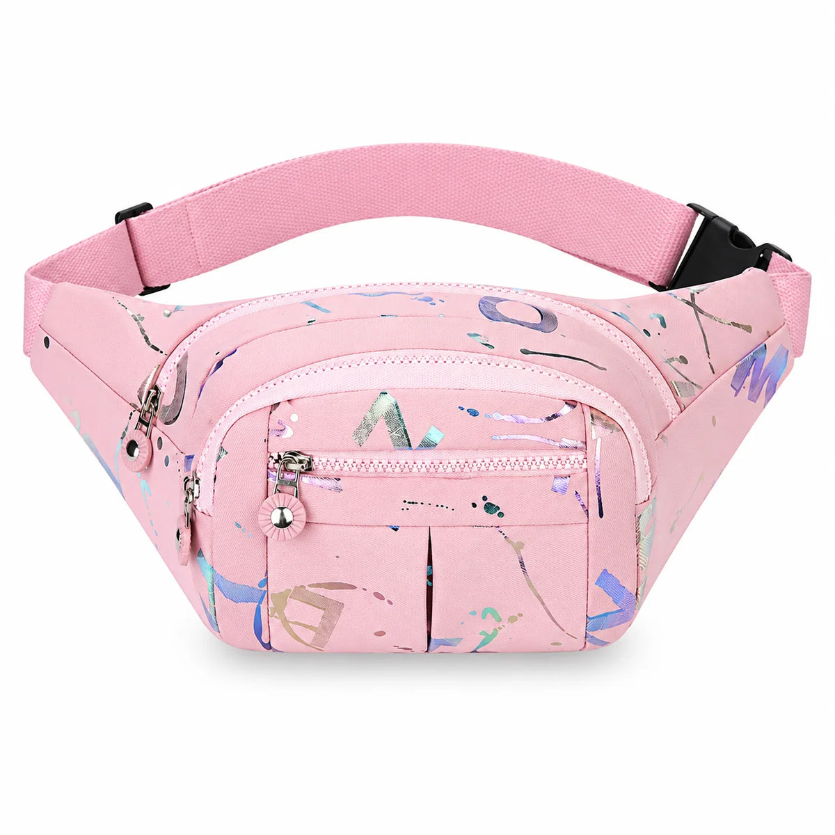 Women's Graffiti Print Multi-Pocket Crossbody Fanny Pack
