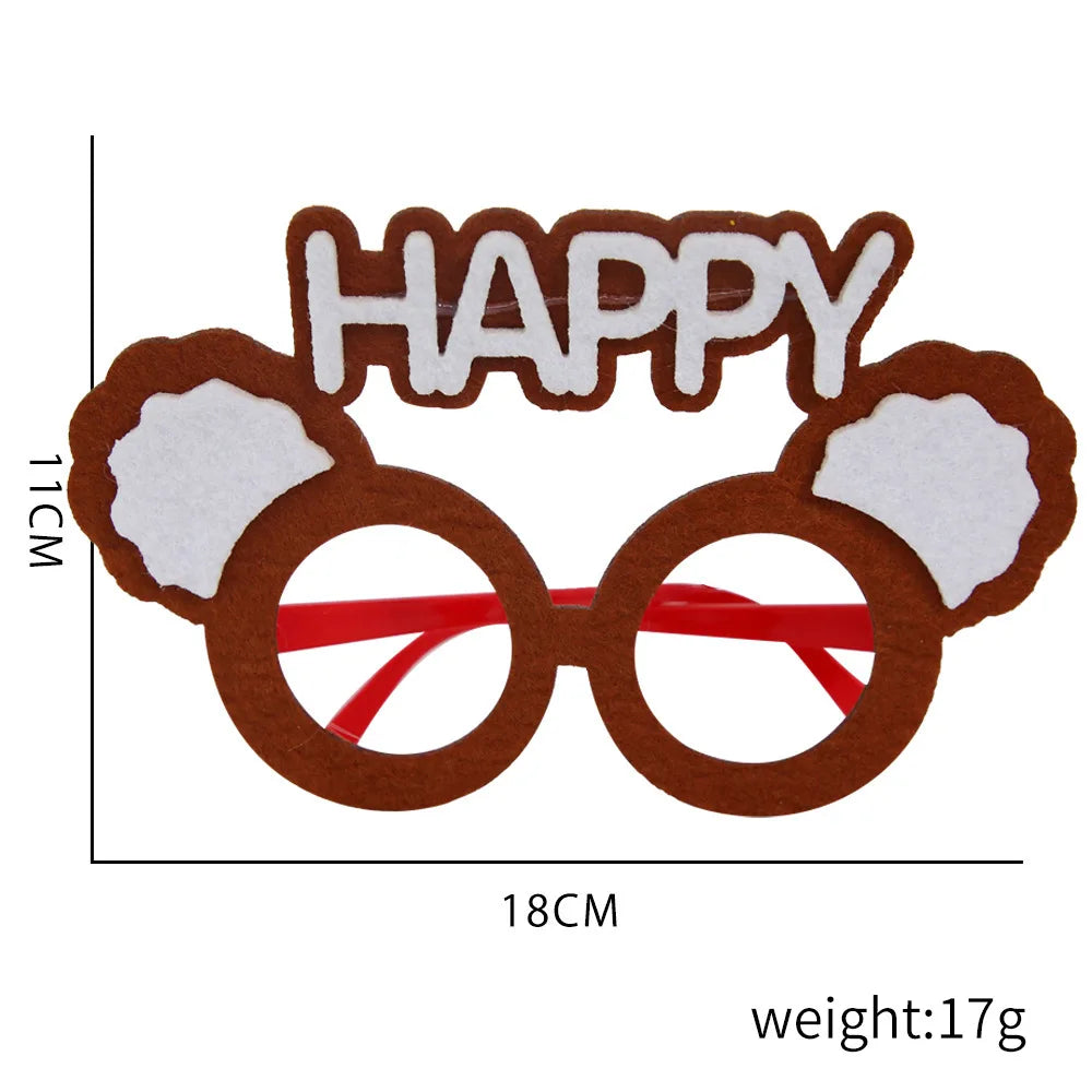 Kids Birthday Cartoon Animal Felt Glasses – Fun Party Props