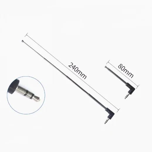 FM Telescopic Rod Antenna 3.5mm Jack – Speaker & Radio