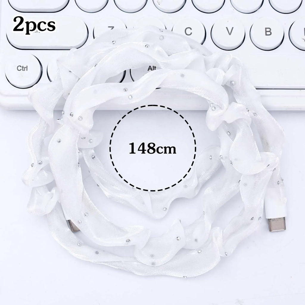 Mesh Cable Protector & Winder USB Type-C 2-Pack | NIFTY