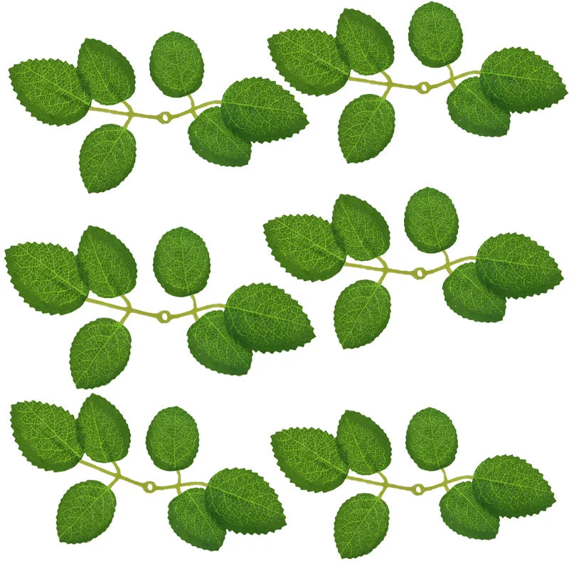 20-Pack Artificial Rose Leaves 12cm – DIY Floral & Home Decor