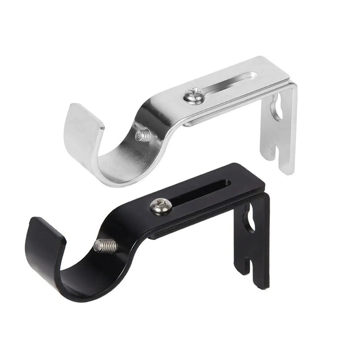 1-Inch Adjustable Curtain Rod Bracket – Heavy Duty Iron Holder