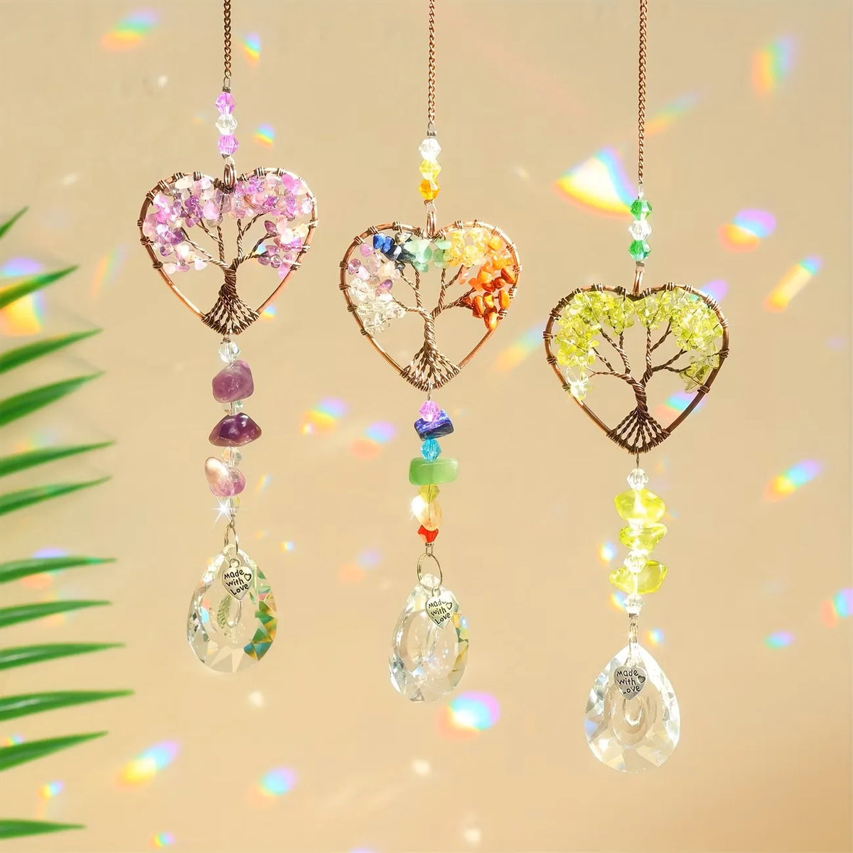 Crystal Suncatcher Rainbow Maker – Tree of Life Prism Ornament