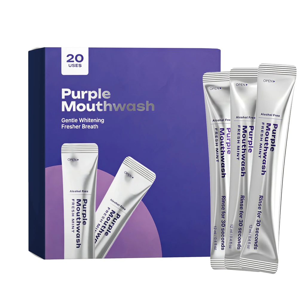 Purple Mint Portable Mouthwash Sachets – Fresh Breath 20PCS