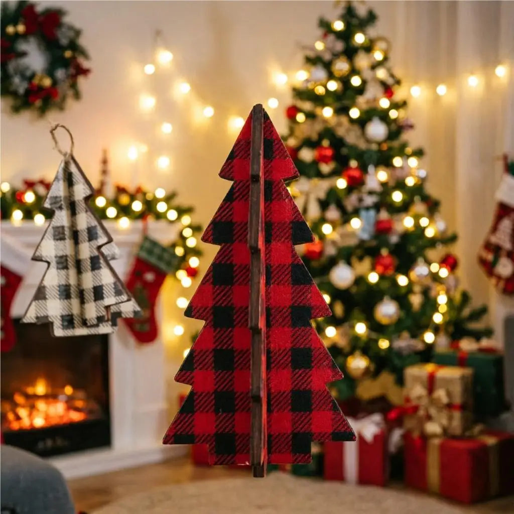 3-Piece 3D Wooden Christmas Tree Decorations | Holiday Crafts