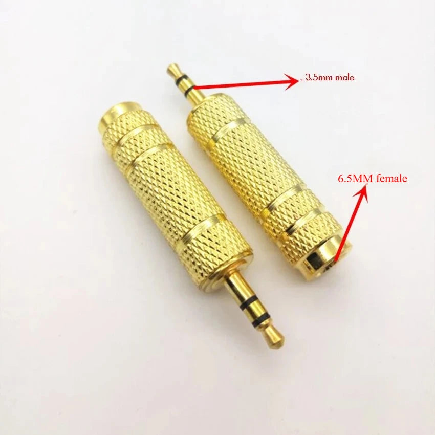 3.5mm to 6.5mm Stereo Jack Adapter | Male to Female Audio Converter