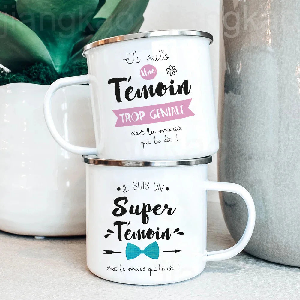 "I'm Such A Great Witness" Enamel Mug – Wedding Gift