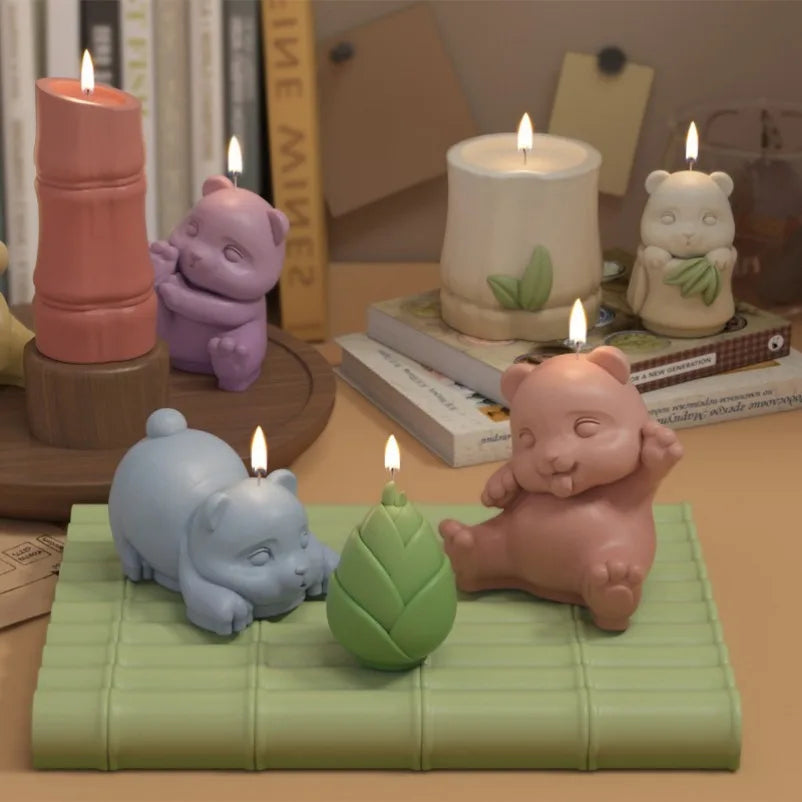 3D Panda Silicone Mold – Candle Soap Resin Chocolate DIY Craft