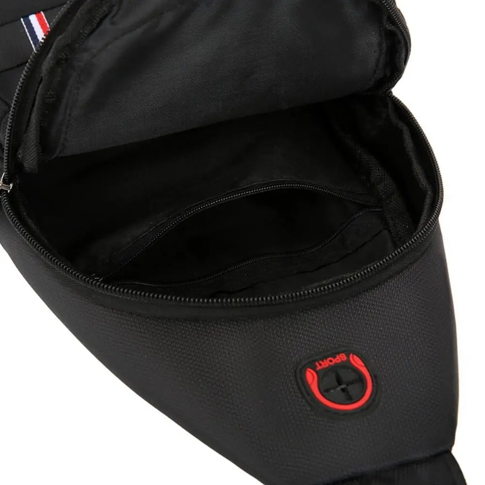 Men's Oxford Crossbody Bag with USB Charging Port