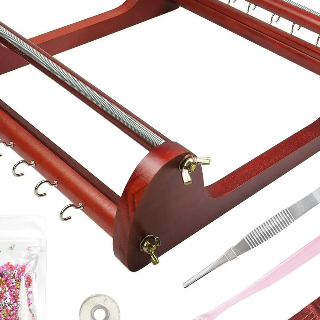 DIY Wooden Bead Loom Kit – Jewelry Weaving Set with Beads