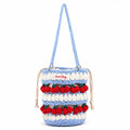 Cherry Crochet Bucket Bag – Hand Woven Women's Shoulder Bag
