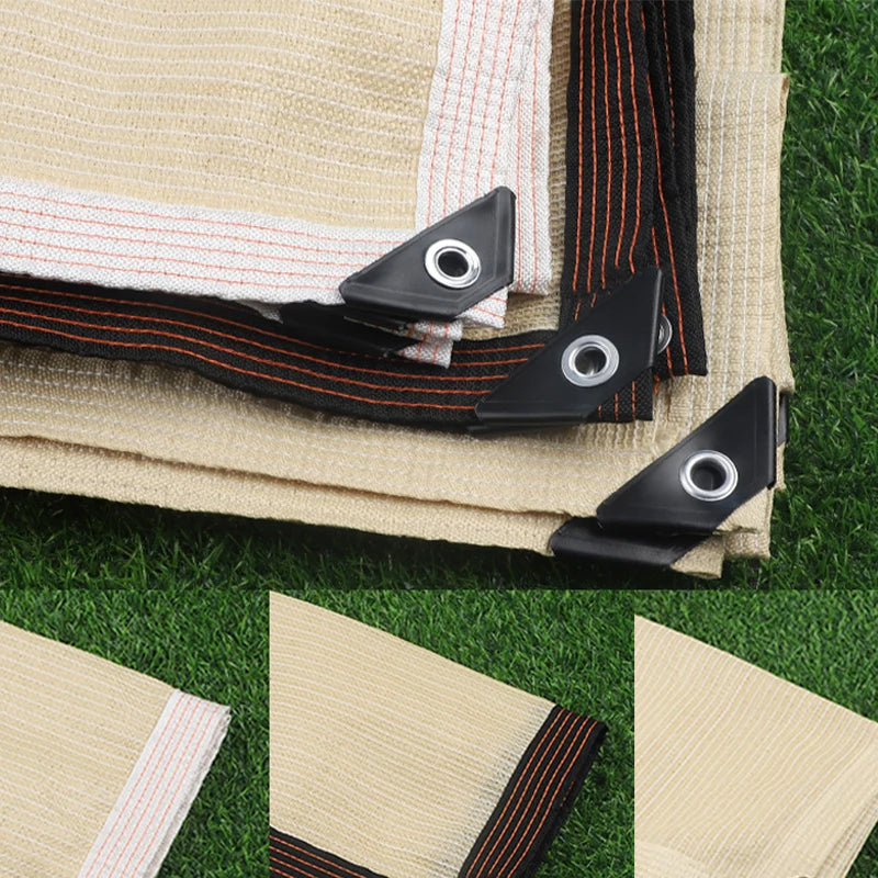 Light Beige HDPE Shade Net | 85% UV Sun Shading Cloth