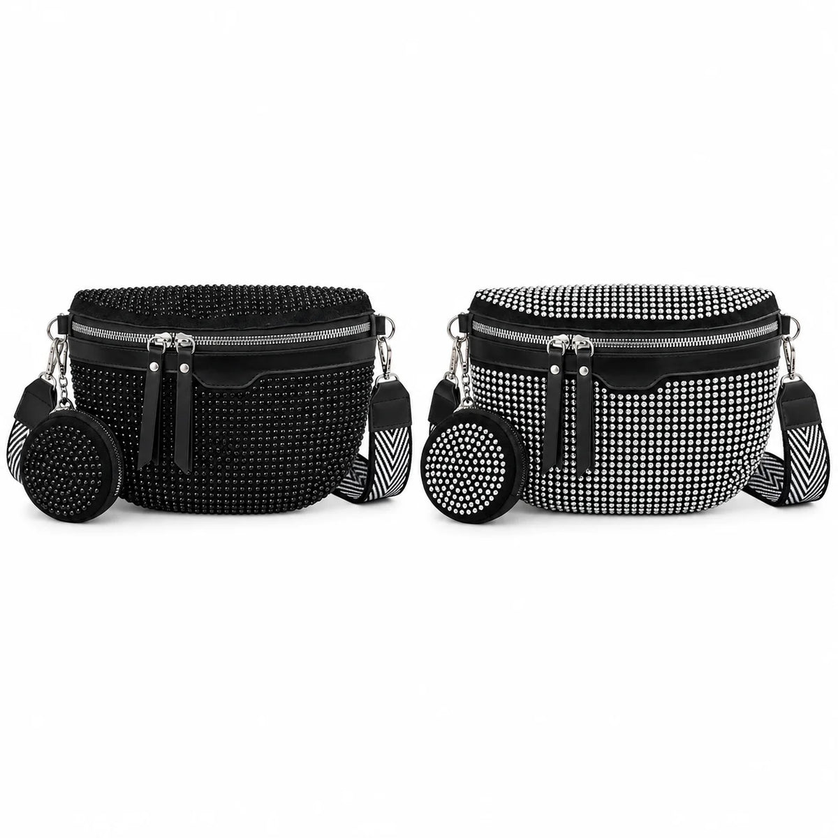 Women's Rhinestone Crossbody Bag | Sparkly Chain Sling Bag
