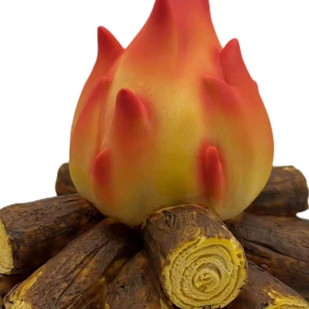 Flameless LED Fireplace Lantern | Resin Charcoal Log Table Lamp