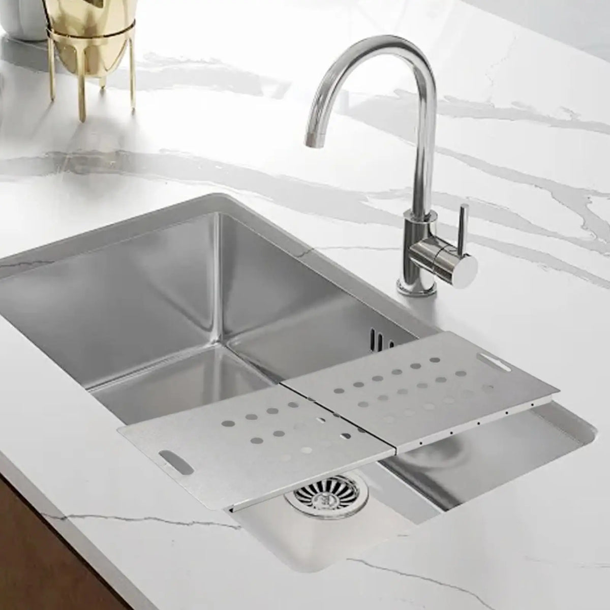 Expandable Stainless Steel Over-Sink Dish Drying Rack