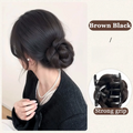 Synthetic Hair Bun Claw Clip – Fluffy Hairpiece for Women