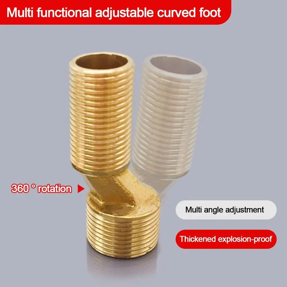 Copper Angled Faucet Curved Foot | Wall-Mounted Angle Adjuster